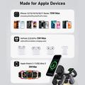 D6 3-in-1 Robot Dog Magnetic Wireless Charger for iPhone, Apple Watch, AirPods - Black