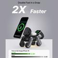 D6 3-in-1 Robot Dog Magnetic Wireless Charger for iPhone, Apple Watch, AirPods - Black
