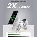 D6 3-in-1 Robot Dog Magnetic Wireless Charger for iPhone, Apple Watch, AirPods - White