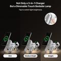 D6 3-in-1 Robot Dog Magnetic Wireless Charger for iPhone, Apple Watch, AirPods - White