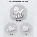 D6 3-in-1 Robot Dog Magnetic Wireless Charger for iPhone, Apple Watch, AirPods - White