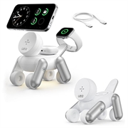 D6 3-in-1 Robot Dog Magnetic Wireless Charger for iPhone, Apple Watch, AirPods