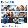 DC02 64MP 4K Digital Camera with 16X Digital Zoom, 9 Shooting Modes - Black