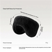 DEZ57 Plush Ear Muffs - Black