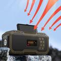 DF-570 Hand Crank Solar Emergency Radio with 5000mAh Power Bank - Olive Green