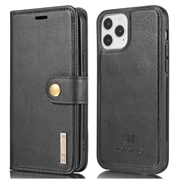 iPhone 13 Pro Max DG.Ming Detachable Wallet Leather Case - Black