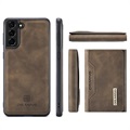 DG.Ming M2 Samsung Galaxy S21 5G Hybrid Case with Wallet - Coffee