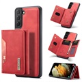 DG.Ming M2 Samsung Galaxy S21 5G Hybrid Case with Wallet - Red