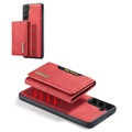 DG.Ming M2 Samsung Galaxy S21 5G Hybrid Case with Wallet - Red