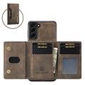 DG.Ming M2 Samsung Galaxy S21 FE 5G Hybrid Case with Wallet - Coffee