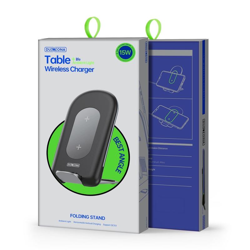 DUZZONA W2 15W Foldable Wireless Charger Mobile Phone Stand