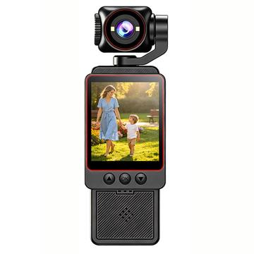DV09 Clip-On 4K WiFi Pocket Camera with Rotating Lens - Black
