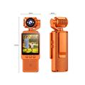 DV09 Clip-On 4K WiFi Pocket Camera with Rotating Lens - Orange