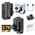 DV200 2.7K Hat Clip Action Camera with App Control - Black