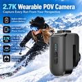 DV200 2.7K Hat Clip Action Camera with App Control - Black