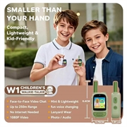DW1 Kids Video Walkie-Talkie with MP3 Player - 2 Pcs. - Purple / Green