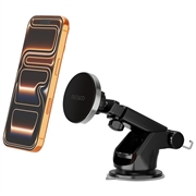 Deltaco Dual Mount Magnetic Wireless Car Charger/Holder - Qi2, 15W - Black