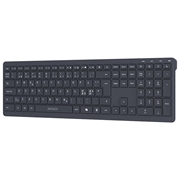 Deltaco TB-907 Full-Size Scissor Wireless Keyboard with AI Key - Nordic Layout - Dark Grey