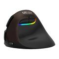 Delux M618 Mini Jet Gold Ergonomic Vertical Mouse - Bluetooth 4.0, 2.4GHz, 2400 DPI - Black