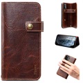 Denior Vintage Series iPhone 13 Wallet Leather Case - Brown