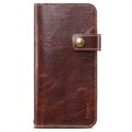 Denior Vintage Series iPhone 13 Wallet Leather Case - Brown