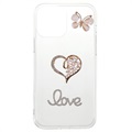 Diamond Decor iPhone 13 Pro Max TPU Case - Heart