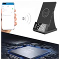 Digital Alarm Clock Radio w/ Bluetooth Speaker & Wireless Charger