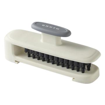Double-Sided Kitchen Knife Cleaning Brush - Grey / White