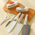 Double-Sided Kitchen Knife Cleaning Brush - Grey / White