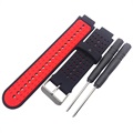 Dual-Color Garmin Forerunner 235/630/735 Silicone Sports Strap - Red / Black