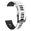 Dual-Color Garmin Vivoactive 4 Silicone Sports Strap - White / Black