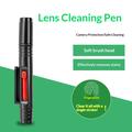 Dual-Head Cleaning Pen with Soft Brush for Camera, Eyeglasses, Phone - Black