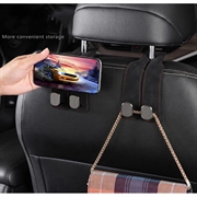 Dual Headrest Bag Hanger - Perfect for Bags, Coats and More - Black