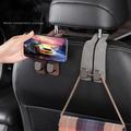 Dual Headrest Bag Hanger - Perfect for Bags, Coats and More - Brown