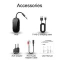 Dual Link 2-in-1 Bluetooth Audio Adapter for Airplane, Car, Home - Black
