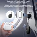 Dual Link 2-in-1 Bluetooth Audio Adapter for Airplane, Car, Home - Black