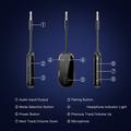 Dual Link 2-in-1 Bluetooth Audio Adapter for Airplane, Car, Home - Black
