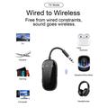 Dual Link 2-in-1 Bluetooth Audio Adapter for Airplane, Car, Home - Black