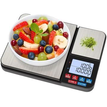 Dual Platform Digital Kitchen Scale with LED Display - 5kg/0.01g