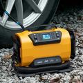 Dual Power Air Compressor with LCD Display, LED Light - 150PSI/10.3bar - Yellow
