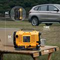 Dual Power Air Compressor with LCD Display, LED Light - 150PSI/10.3bar - Yellow