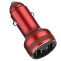Dual USB Warp Car Charger GX739 - 65W - Red