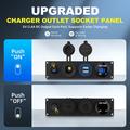 Dual USB and Cigarette Lighter Socket Panel with Digital Voltmeter for Boat, RV and Truck