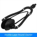Dual Water Feed Outboard Motor Flusher Muffs - Round - Black