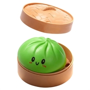 Dumpling Squishy Stress Relief Toy with Steamer Box - Green