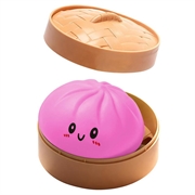 Dumpling Squishy Stress Relief Toy with Steamer Box - Purple