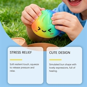Dumpling Squishy Stress Relief Toy with Steamer Box - Rainbow