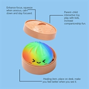 Dumpling Squishy Stress Relief Toy with Steamer Box - Rainbow