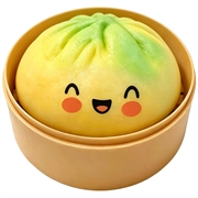 Dumpling Squishy Stress Relief Toy with Steamer Box - Yellow