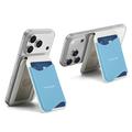 Dux Ducis Arch Magnetic MagSafe Card Holder with RFID - White / Blue